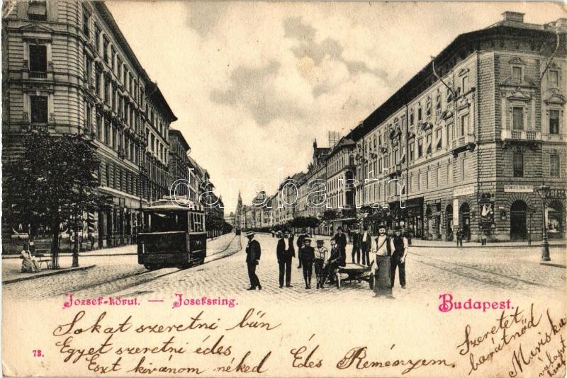 A József krt a XX. század elején. Jobb szélen látható az Automobile Union de Paris üzlet. Forrás: Darabanth